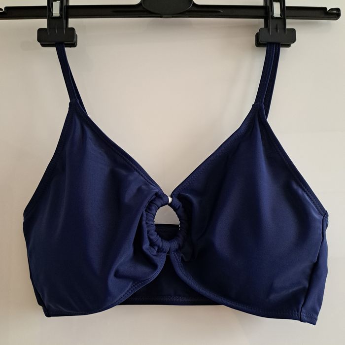 Nowy stanik biustonosz od stroju kąpielowego granatowy S