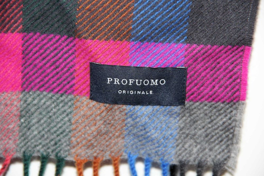 Szalik w kratkę 100 % lambswool  Profumo