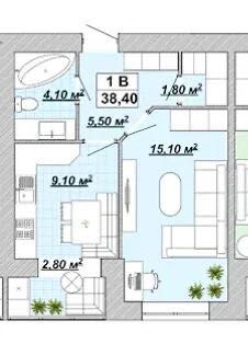 Продам квартиру в ЖК Княгинин, 38.4 м.кв, будинок готовий