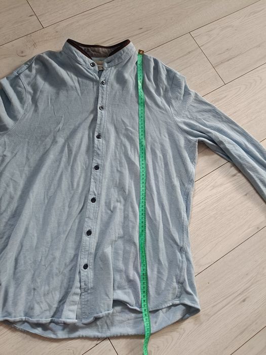 Błękitna koszula męska Reserved slim fit długi rękaw stan jak na zdjęc