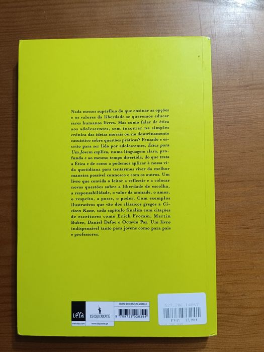 Livro "Ética Para um Jovem", de Fernando Savater (portes grátis)