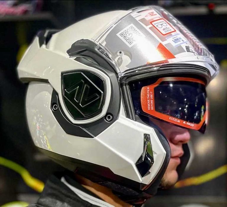 Capacete NOVO Modular 180° LS2 Advant Branco (43% DESCONTO) Tam XS