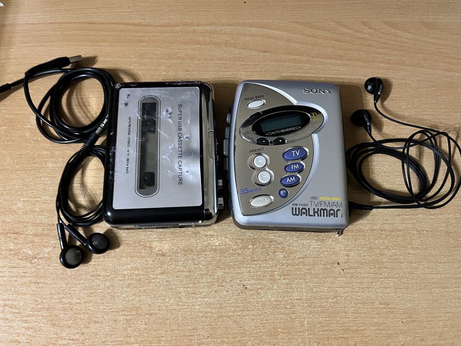 Касетні плеєри: Sony walkman wm fx467 та usb cassete capture