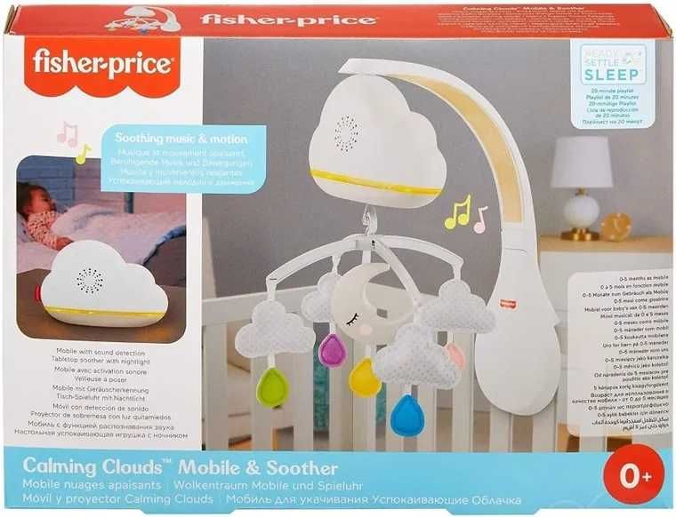 Fisher-Price Chmurkowa karuzelka uspokajacz z lampką nocną i dźwiękami