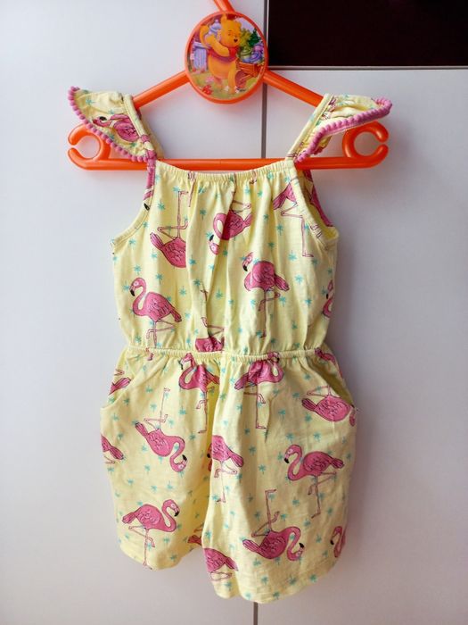 Next spodnium 104 kombinezon letni flamingi