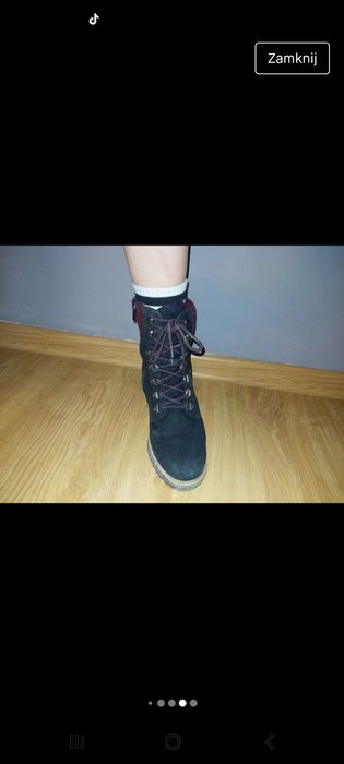 Buty zimowe na obcasie