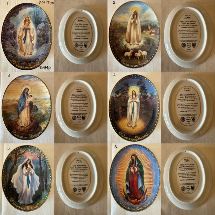 Вінтажні колекційні настінні панно репродукція картин на фарфорі .