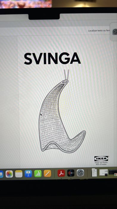 Cadeira Suspensa em verga/rattan Ikea Svinga