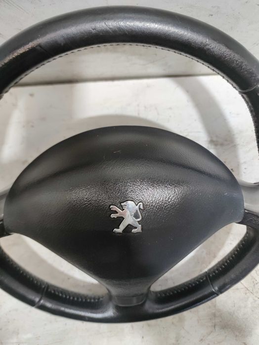 Peugeot 407 Kierownica AIRBAG Skóra Skórzana