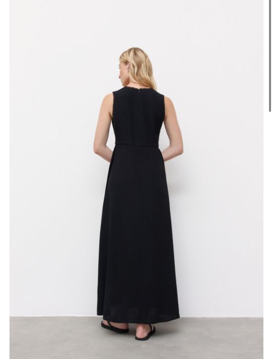 Чорна сукня з бахромою Sydney від HUKH