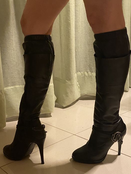 Botas altas pretas 36