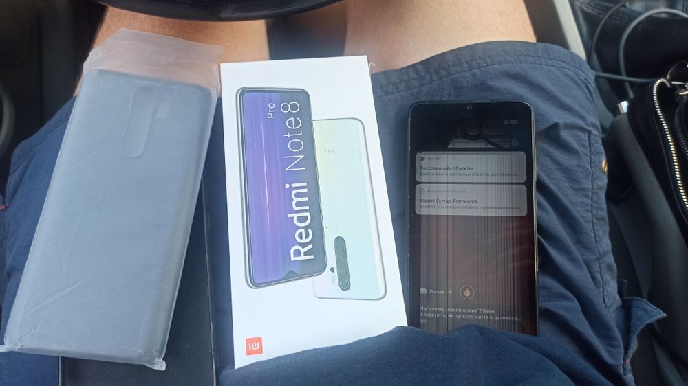 Xiomi redmi note 8pro 6/64, битый екран