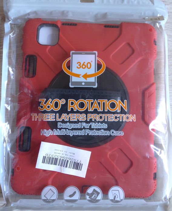 Czerwone pancerne etui case obudowa do tablet iPad 10.9 cali  #284