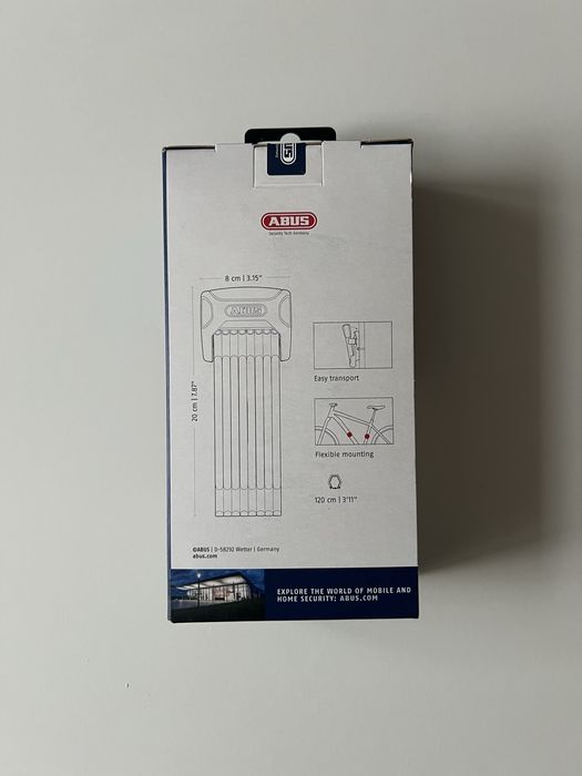 Zapięcie rowerowe Abus Bordo 6000K/120cm.