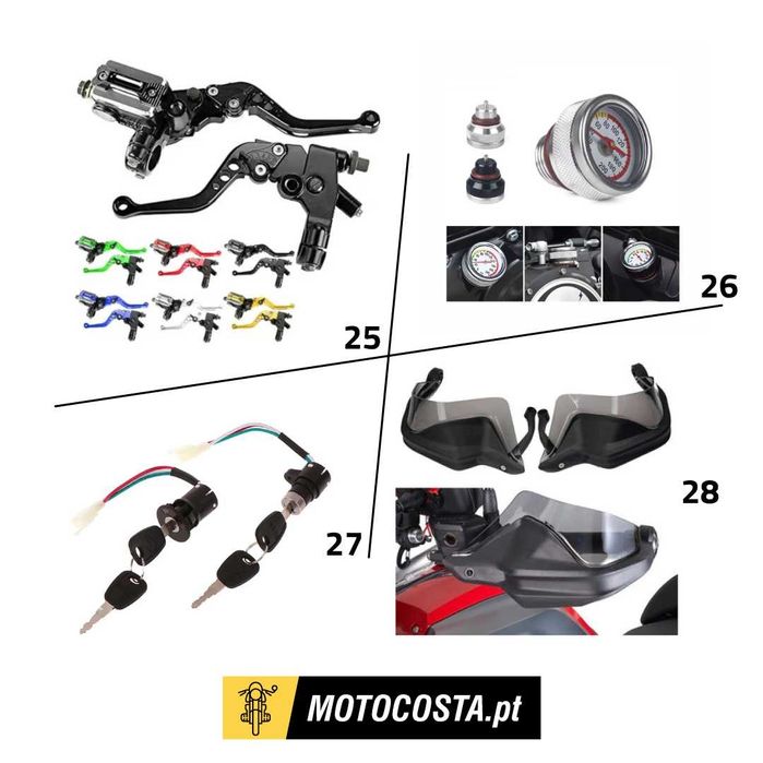Guiadores e Punhos Moto - Cafe Racer, Chopper, Bobber - MOTOCOSTA