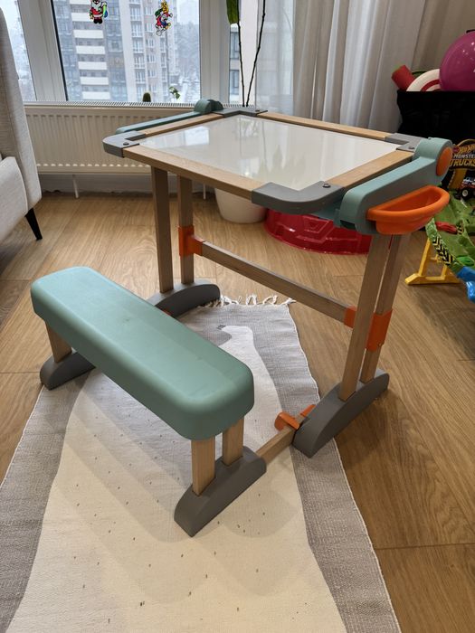 Набір для творчості Smoby стіл дитячий 3в1, парта-мольбертом розкладна