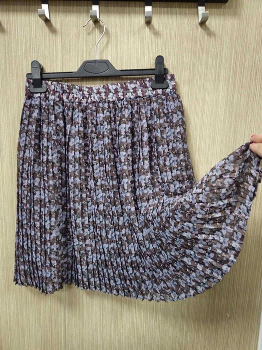 Spódnica midi kwiaty lila czekolada YAS Outlet M/L !!!