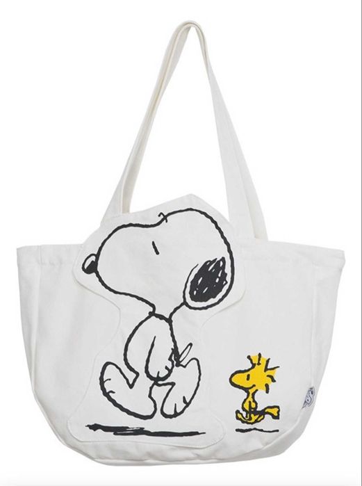 Mala/bolsa de lona original com estampa de desenho animado Snoppy