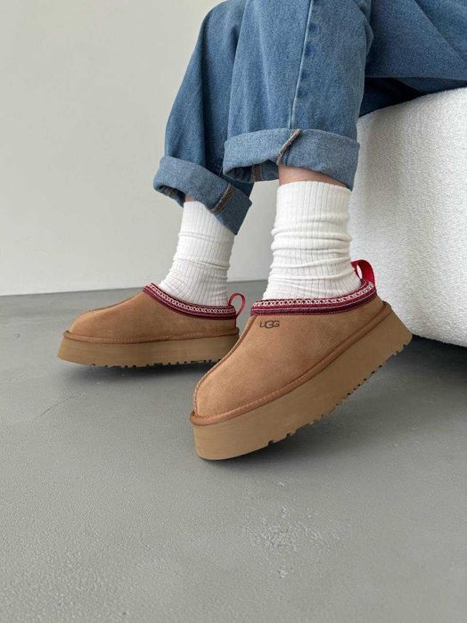 Уггі UGG Tasman Platform Chestnut premium угги | Угги натуральные жіночі