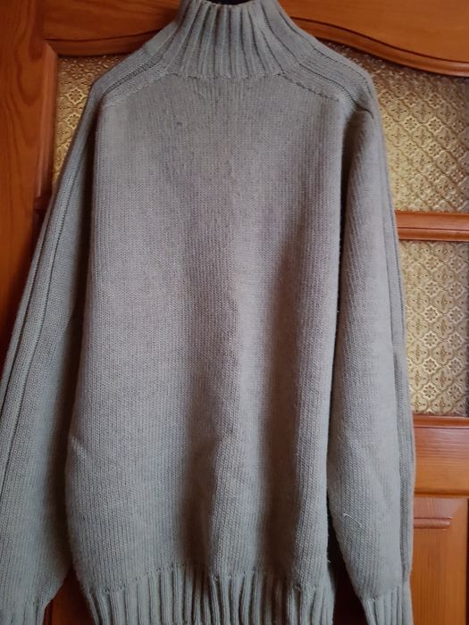 Sweter blezer męski kremowy bawelna XL