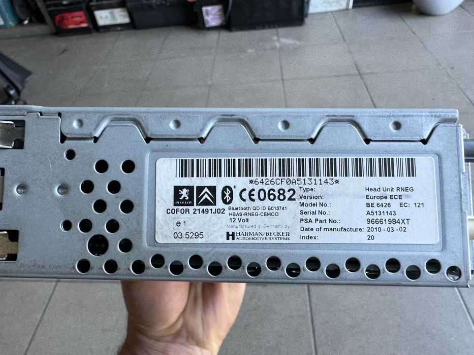 Radio nawigacja RNEG Citroen Peugeot Bluetooth