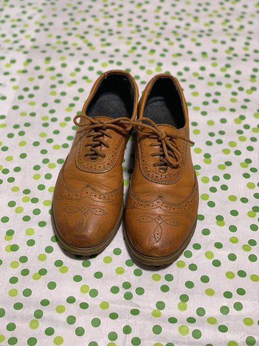Туфлі оксфорди натуральна шкіра руді