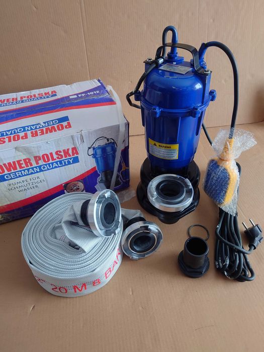 MOCNA Pompa z pływakiem + WĄŻ 20m do wody Brudnej 400 L/min Zatapialna