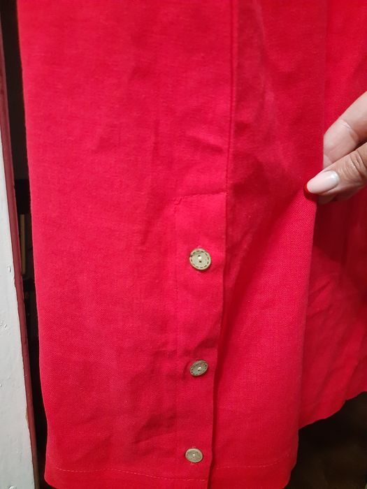 Плаття льон червоного кольору