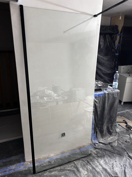 SZYBA PRYSZNICOWE WALK IN, transparentna, szklo hartowane