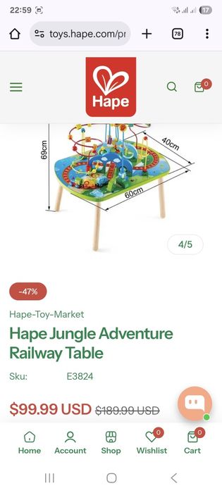 Mesa de atividades bebé/crianças