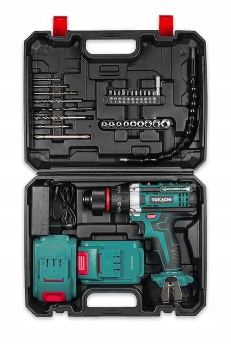 ZESTAW Wkrętarka akumulatorowa udarowa wiertarka metalowa głowica MOC