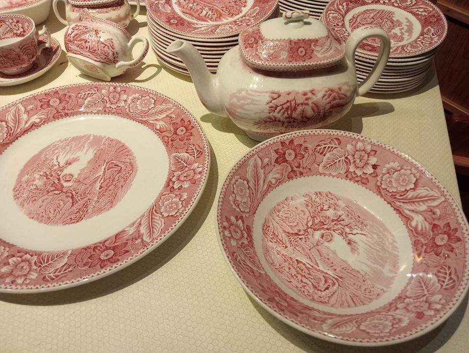 Serviço de louça inglesa "Woodland Burslem England"