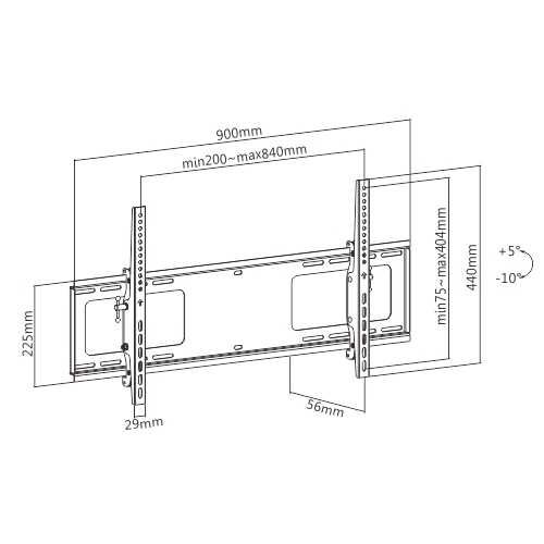 43"-90" Кронштейн для телевізора ITECH PLB-2B Кріплення для телевізора