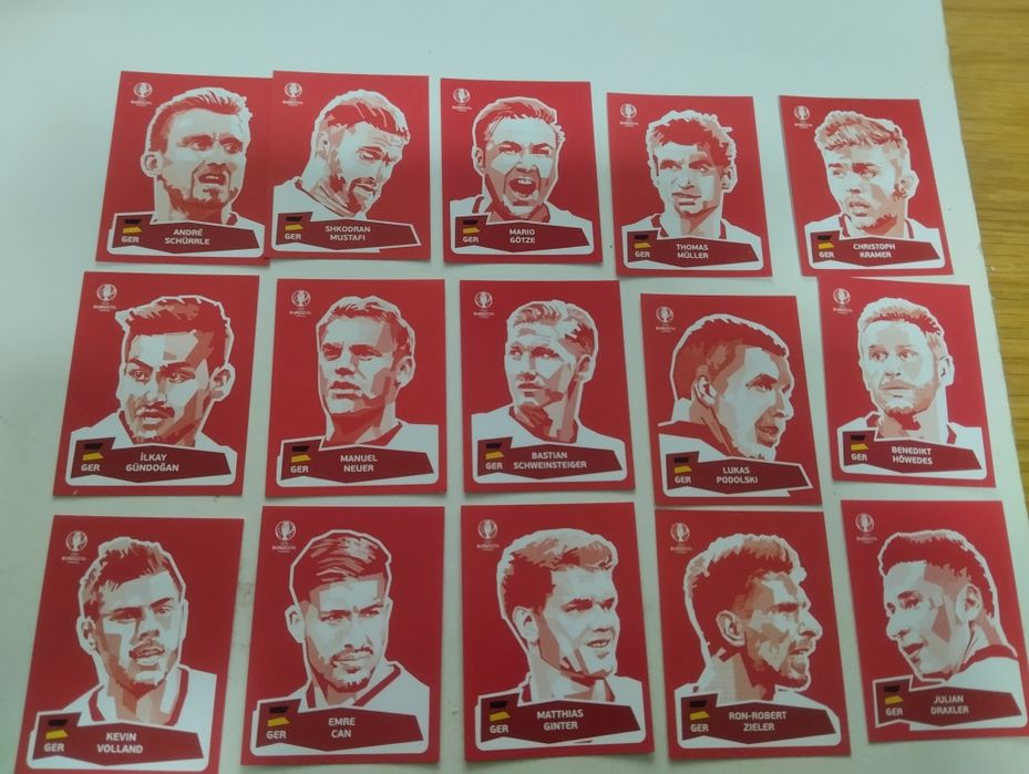Cromos da Coca Cola do Euro 2016 completa