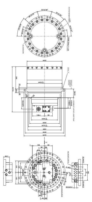 Бортовий редуктор в зборі JCB, KOMATSU, Volvo, Hitachi 20/925318