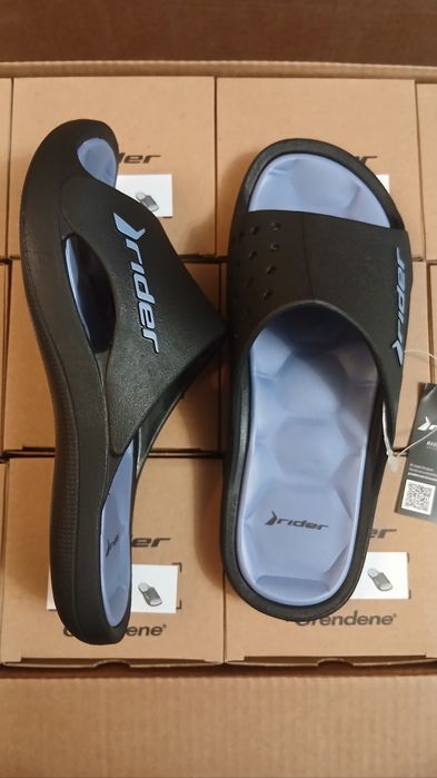 Шльопанці Rider Bay Black/Blue колекція 2026