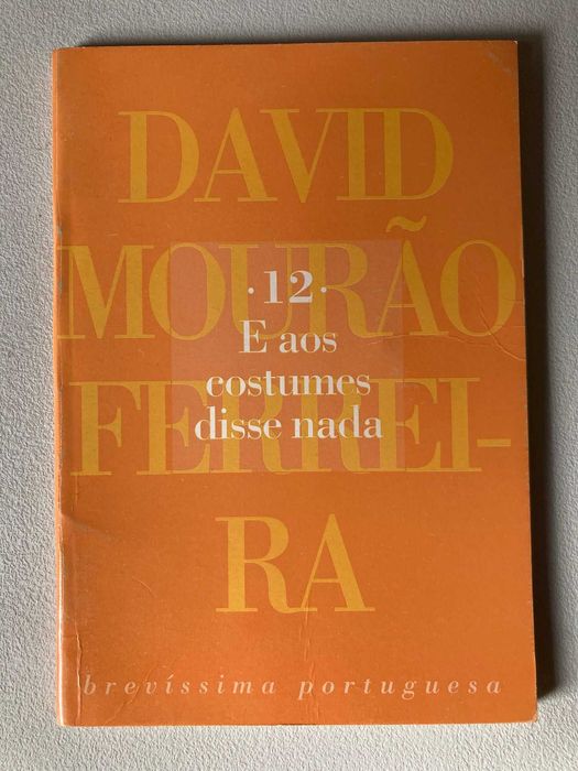 E aos Costumes Disse Nada, de David Mourão Ferreira