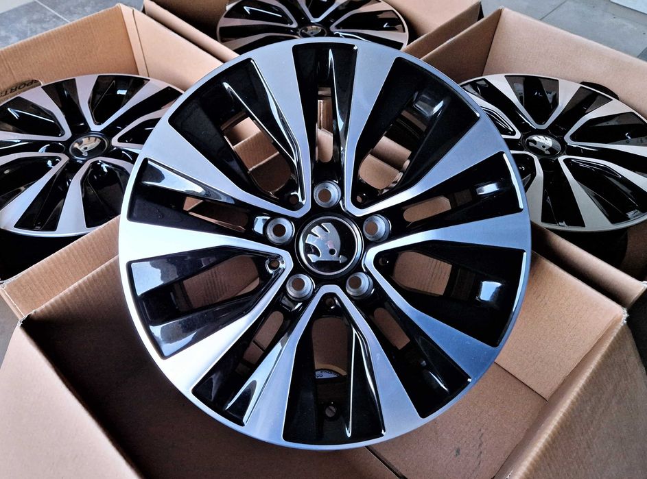 Alufelgi 16 5x112 Skoda Octavia Karoq Yeti Superb Czarne 312#