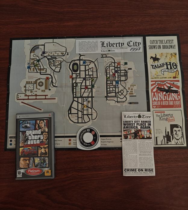 GTA Liberty City Stories PSP Completo c Mapa Platinum