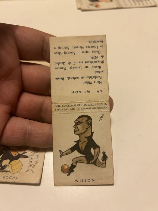 Académica 1961 cromos da bola caricaturas carteiras fósforos