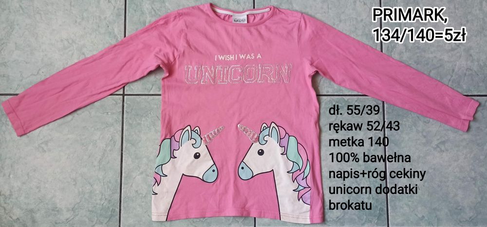 Bluzeczka dziewczęca unicorn.