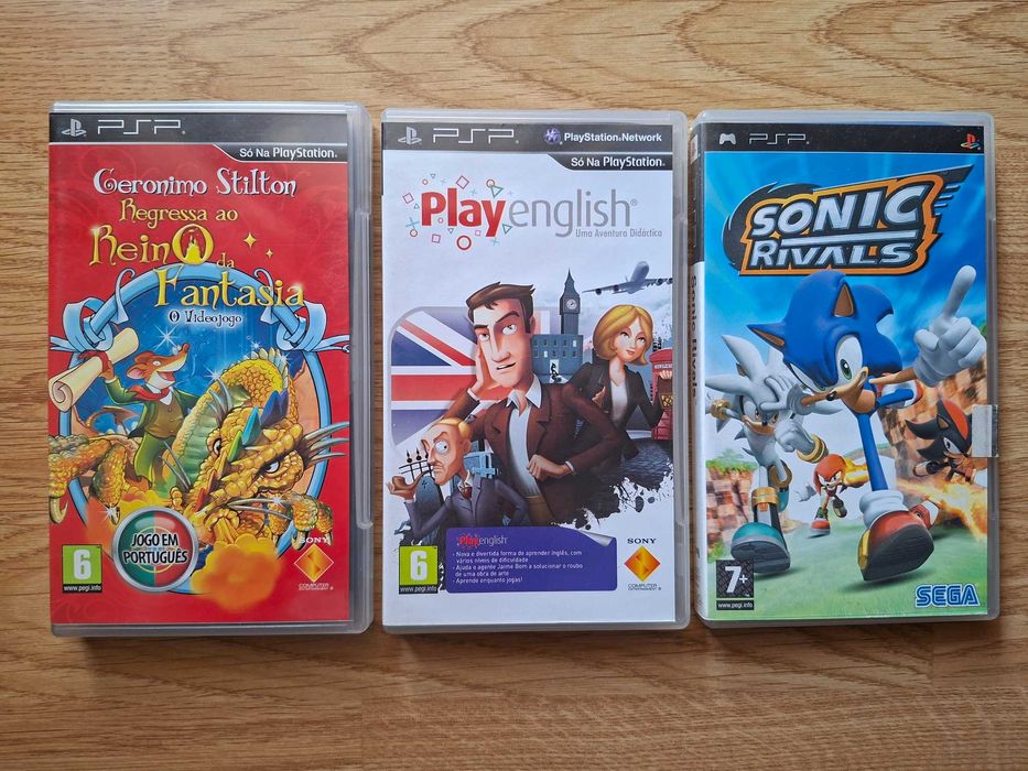 Jogos para a consola PSP - Geronimo Stilton, Playenglish, Sonic Rivals