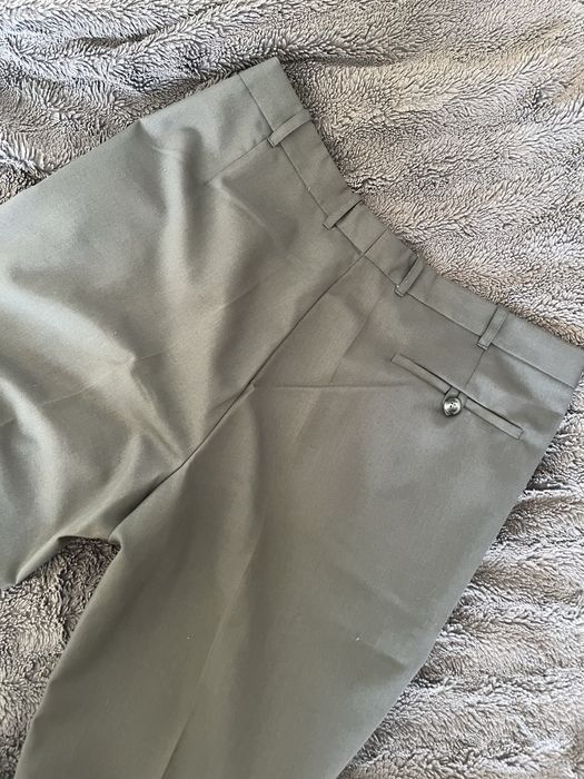 Grafitowe spodnie garniturowe L