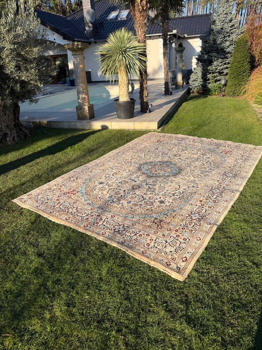 Dywan Perski Tkany kaszmirowy + jedwab Iran Nain 350x250 gal.18 tyś