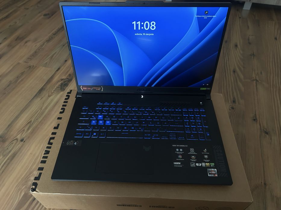 Asus Tuf A17 • RTX 4050 • Ryzen 5 • Ssd 512gb • 16gb Ram •STAN IDEALNY