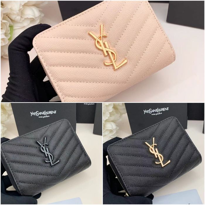 Гаманець шкіряний жіночий YSL / кошелёк женский кожаный