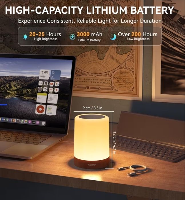 Candeeiro a bateria com comando