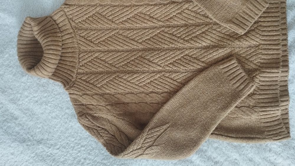 Golf damski brązowy