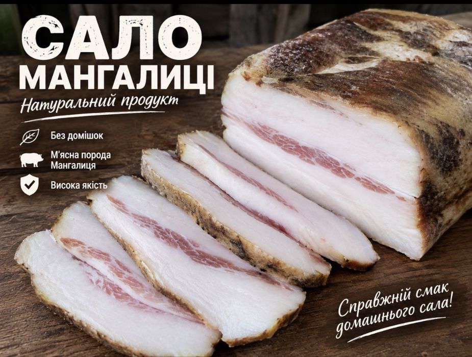 Сало мангалиці натуральне домашнє свіже