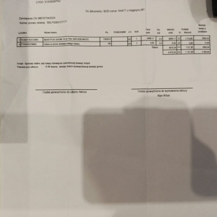 Xiaomi 14 ultra na gwarancji